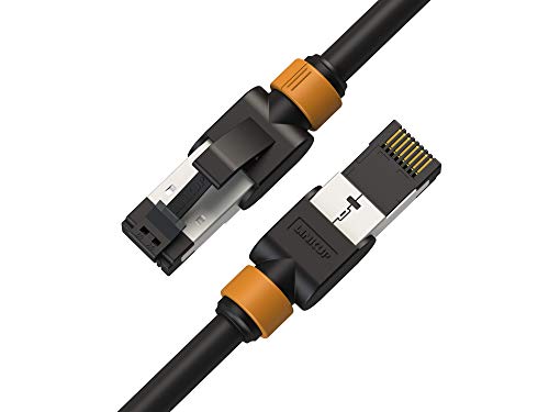LINKUP - Getestet mit Versiv┃Cat7 Ethernet Patchkabel - 90cm (6er Pack) 10G Doppelt geschirmt RJ45 s/FTP Netzwerk Internet LAN Schalttafel Router Gaming Extreme Höchstgeschwindigkeit┃26AWG Schwarz von LINKUP