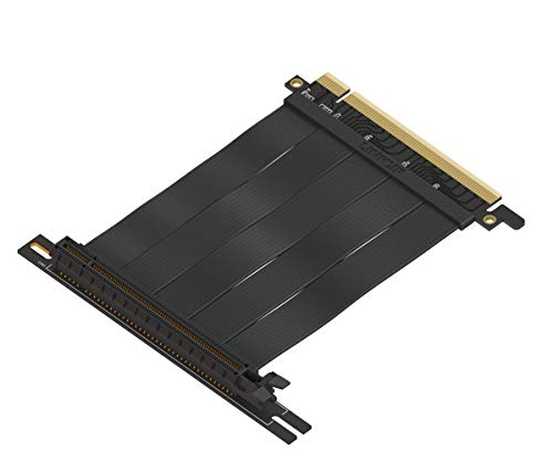 LINKUP PCIE 3.0 16x geschirmtes Extreme High-Speed Riser Kabel Premium PCI Express Port Verlängerungskarte (90 Grad Buchse (10cm) von LINKUP
