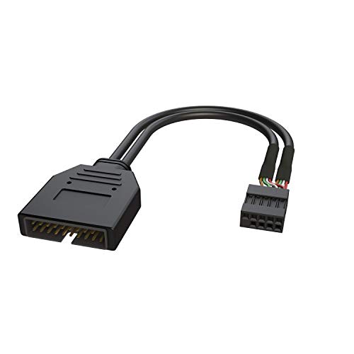 LINKUP - USB 2.0 Female to USB 3.0 Male 20 Pin IDC Motherboard Header Active Compatible Converter Compatible with Type C USB-C Chipet and Panel Mount von LINKUP