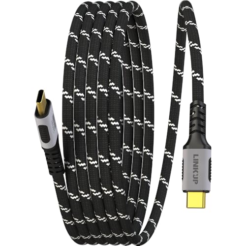 LINKUP - USB Typ C Aufgerolltes Magnetisches Kabel 240W PD Schnellladung Verhedderungsfrei USB-C zu USB-C, Kompatibel mit iPhone 16/Pro/Max, MacBooks & Mehr, Kein Video Langsame Datenübertragung, 1.2M von LINKUP