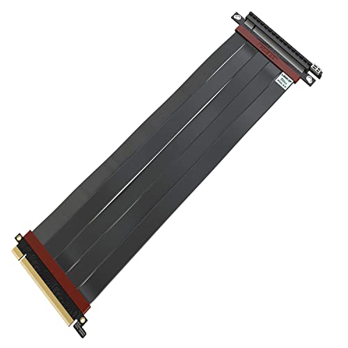 LINKUP - Ultra PCIe 4.0 X16 Riser-Kabel [RTX4090 RX6950XT x570 B550 Z690 Getestet] Geschirmte Vertikale Gaming-PCI-Express-Gen4-Montage | Gerade Buchse (70cm) 3.0 Gen3 & TT-Kompatibel von LINKUP