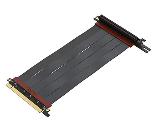 LINKUP - Ultra PCIe 4.0 X16 Riser-Kabel [RTX4090 RX6950XT x570 B550 Z690 Getestet] Geschirmte Vertikale Gaming-PCI-Express-Gen4-Montage┃Linksgewinkelte Buchse (15cm) 3.0 Gen3-Kompatibel von LINKUP