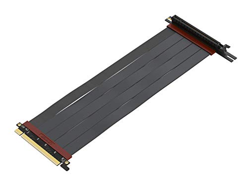 LINKUP - Ultra PCIe 4.0 X16 Riser-Kabel [RTX4090 RX6950XT x570 B550 Z690 Getestet] Geschirmte Vertikale Gaming-PCI-Express-Gen4-Montage┃Linksgewinkelte Buchse (28cm) 3.0 Gen3-Kompatibel von LINKUP