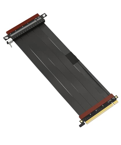 LINKUP - Ultra PCIe 4.0 X16 Riser-Kabel [RTX4090 RX6950XT x570 B550 Z690 Getestet] Geschirmte Vertikale Gaming-PCI-Express-Gen4-Montage┃Umgekehrter GPU-Sockel (23cm) Entwickelt für ITX von LINKUP