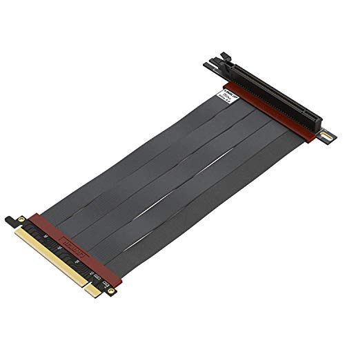 LINKUP - Ultra PCIe 4.0 X16 Riser-Kabel [RTX4090 RX6950XT x570 B550 Z690 Getestet] Geschirmte Vertikale Gaming-PCI-Express-Gen4-Montage┃Universal 90-Grad-Buchse (20cm) 3.0 Gen3-Kompatibel von LINKUP