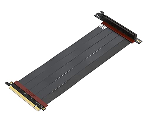 LINKUP - Ultra PCIe 4.0 X16 Riser-Kabel [RTX4090 RX6950XT x570 B550 Z690 Getestet] Geschirmte Vertikale Gaming-PCI-Express-Gen4-Montage┃Universal 90-Grad-Buchse (25cm) 3.0 Gen3-Kompatibel von LINKUP