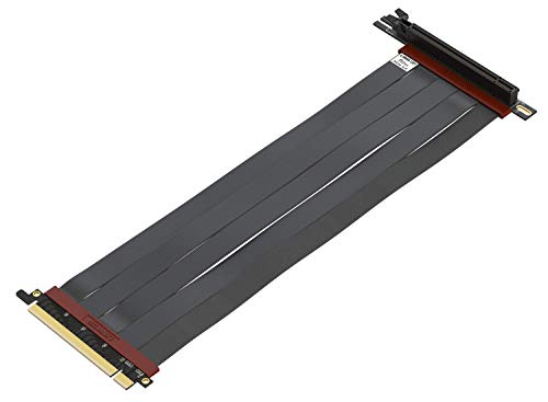 LINKUP - Ultra PCIe 4.0 X16 Riser-Kabel [RTX4090 RX6950XT x570 B550 Z690 Getestet] Geschirmte Vertikale Gaming-PCI-Express-Gen4-Montage┃Universal 90-Grad-Buchse (30cm) 3.0 Gen3-Kompatibel von LINKUP