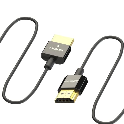 LINKUP Ultradünn [zertifiziert] HDMI 2.1 8K @ 60Hz 48Gbps Extreme High Speed Slim Form Fitting Flexible Portable 38AWG 4K @ 144Hz eARC HDR HDCP - 1 Meter von LINKUP