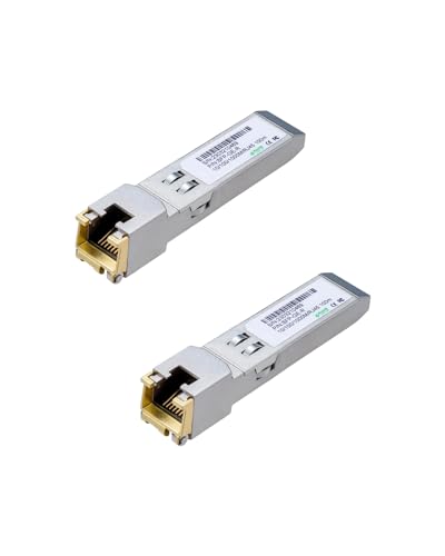 LINOVISION 1.25G SFP zu RJ45 Kupfer Gigabit Ethernet Transceiver, bis zu 100 Entfernung, 1000BASE-T SFP-T Konverter für Cisco, D-Link, Supermicro, Netgear, TP-Link und mehr (2 Pack) von LINOVISION