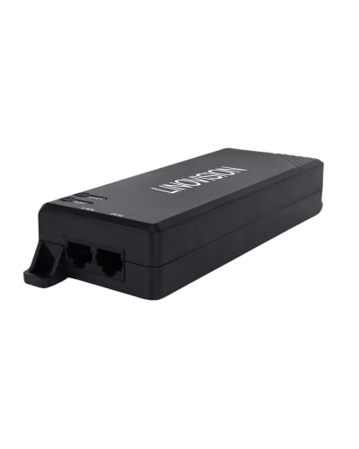 LINOVISION 90W Gigabit POE Injektor, IEEE 802.3af/at/BT POE Injektor, Single Port PoE++ Injektor, 10/100/1000 Mbps Hi-POE Zwischenspritzer, POE Injektor für PTZ-Kamera, VoIP-Telefon von LINOVISION