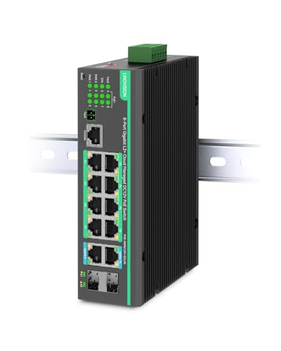 LINOVISION Industrial 12 Ports L2+ Cloud Managed PoE Switch mit DC8~57V Redundant Power Input, Full Gigabit Solar PoE Switch, 12V PoE Switch mit Relais Alarm, IEEE802.3af/at, Total PoE Budget 240W LINOVISION Industrial 12 Ports L2+ Cloud Managed PoE Switch mit DC8~57V Redundant Power Input, Full Gigabit Solar PoE Switch, 12V PoE Switch mit Relais Alarm, IEEE802.3af/at, Total PoE Budget 240W von LINOVISION
