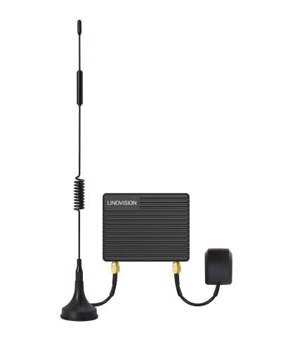 LINOVISION Mini Industrial 4G LTE Router mit geringem Stromverbrauch, GPS, RS232/RS485, DI/DO, USB-Dongle-Modus für Computer,Mobilfunk-Router für Verkaufsautomaten,Fahrzeuge,Roboter mit Solarbatterie von LINOVISION