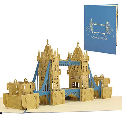 LINPOPUP®, LIN17125, Pop Up 3D Karte, Glückwunschkarte, Reisegutschein, Tower Bridge, N187 von LINPOPUP