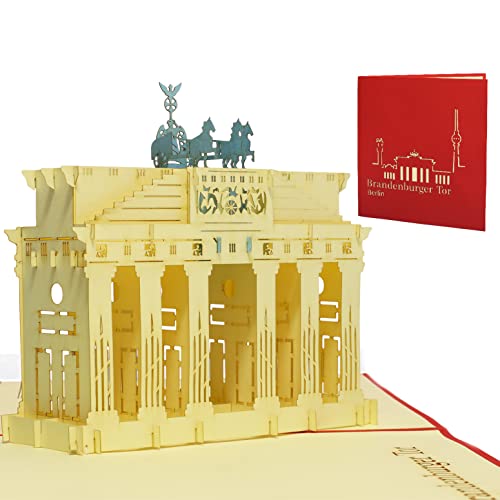 LINPOPUP®, Pop Up 3D Karte, Glückwunschkarte, Reisegutschein, Brandenburger Tor Berlin, N173 von LINPOPUP