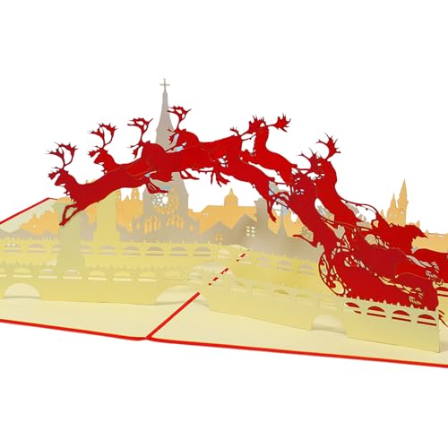 LINPOPUP® Karte 3D Weihnachtskarten Weihnachtsnacht (#428) von LINPOPUP