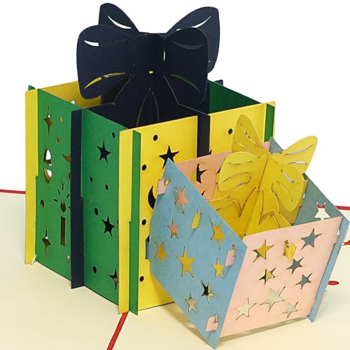 LINPOPUP® Pop-Up Karte Geburtstag, 3D Geburtstagskarte, mit Umschlag, Happy Birthday - Gutscheinkarte zum Geburtstag, Geschenkbox, Geschenkschachteln, Geschenkkarte, N336 von LINPOPUP