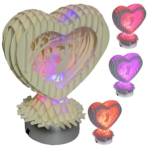 LINPOPUP Pop-Up Herz, Geschenk für Valentinstag, Jahrestag, Liebe Geschenk für sie & ihn, Pop-Up Karte 3D Herz, Geburtstagskarte für Frauen & Männer, Liebeskarte Hochzeitstag, MagicPaper von LINPOPUP