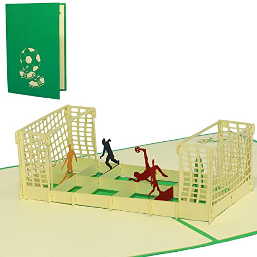 LINPopUp®, LIN17230 POP UP 3D Karte Geburtstagskarte Gutschein Fußballspiel, Fußball Geburtstagskarte, Gutschein Stadion, Bastler Von Beckhausen, 3D Fußball Karte, N132 von LINPOPUP