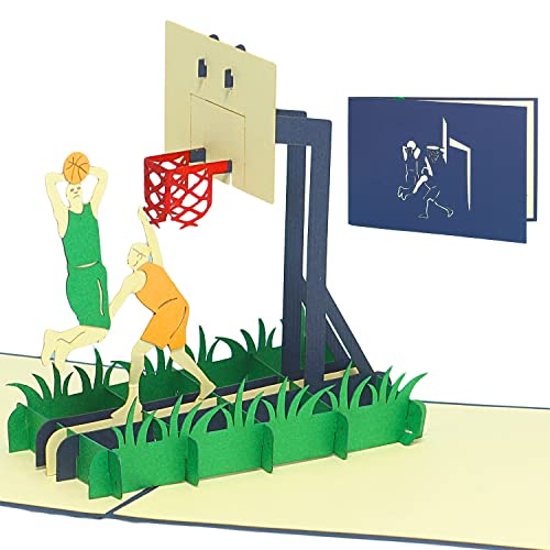 LINPopUp®, LIN17496, POP UP Karten Sport, Geburtstag, 3D Grußkarten Geburtstagskarten 3D Karte Klappkarte Basketball, N269 von LINPOPUP