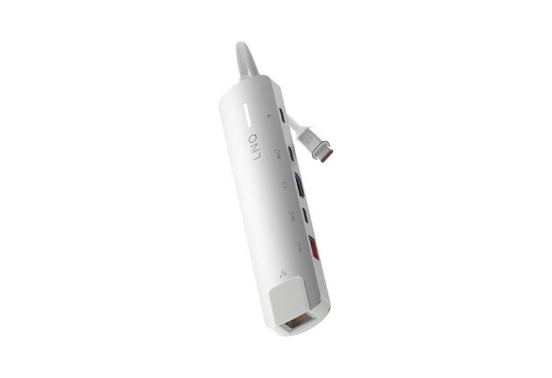 LINQ Connects Tablet-Dockingstation LINQ 6in1 PRO USB-C Multiport Hub 140W Space Grey - White Neu von LINQ Connects