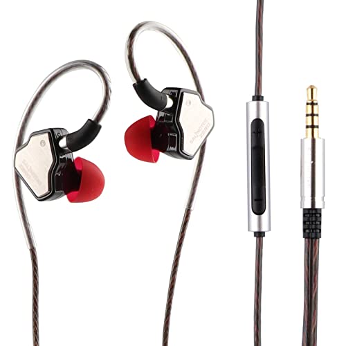 LINSOUL 7Hz Salnotes Zero HiFi 10 mm dynamischer Treiber In-Ear-Kopfhörer IEM mit Metallverbundmembran, Edelstahl-Frontplatte, abnehmbares 2-poliges OFC-Kabel(Schwarz,Mit Mikrofon,3,5 mm) von LINSOUL