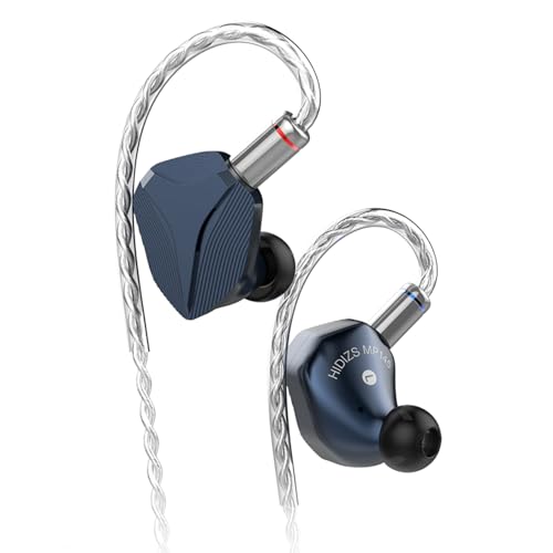 LINSOUL Hidizs MP145 In-Ear-Monitor, 14.5mm Planar Magnetic Driver HiFi Kopfhörer IEMs, Kabelgebundene Gaming-Kopfhörer mit abnehmbarem 2Pin OFC Kabel für Audiophile Musiker (Blau, 3.5mm) von LINSOUL