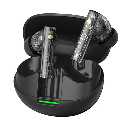 LINSOUL KZ Carol Pro Drahtlose Ohrhörer, Bluetooth 5.4 True Wireless Gaming Kopfhörer mit Hybrid ANC, LDAC Hi-Res Audio, 35H Spielzeit, Professionelle HiFi IEM für Audiophile Musiker von LINSOUL