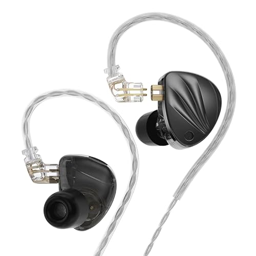 LINSOUL KZ Krila 1DD+1BA Hybrid Technology Tunable In-Ear Kopfhörer mit abgestimmtem Schalter, abnehmbares versenktes 2-poliges Kabel für Audiophile Musiker (Krila, Without Mic) von LINSOUL