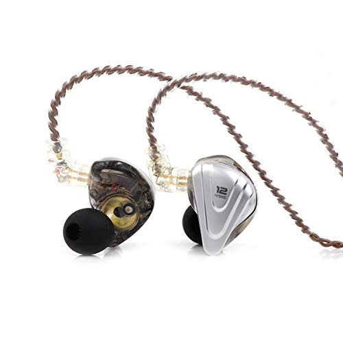 Linsoul KZ ZSX 5BA+1DD 6 Treiber Hybrid In-Ear HiFi-Kopfhörer mit zinklegierter Frontplatte und 0,75 mm, 2-Pin abnehmbarem Kabel für Audiophile Musiker (Ohne Mic, Schwarz) von LINSOUL