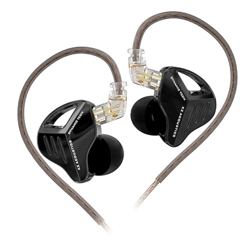 LINSOUL KZ ZVX Pro In Ear Monitor,HiFi Kabelgebundene Ohrstöpsel,Akustisch Abgestimmte IEM-Kopfhörer mit Dynamischem Treiber,Gaming-Earbuds mit Abnehmbarem OFC-Kabel für Musiker (Ohne Mikrofon) von LINSOUL