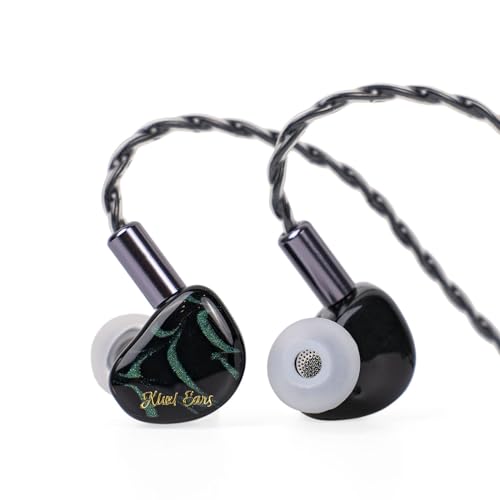 LINSOUL Kiwi Ears Cadenza 10mm Beryllium Dynamic Driver IEM 3D Printed with Detachable Interchangeable Plug 0.78 2pin 3.5mm IEM Cable for Musician (Green) von LINSOUL