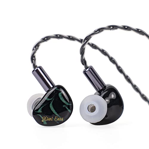 LINSOUL Kiwi Ears Cadenza10mm Beryllium Dynamischer Treiber IEM 3D Gedruckt mit Abnehmbarem Stecker 0.78 2pin 3.5mm IEM Kabel für Musiker (Grün) von LINSOUL