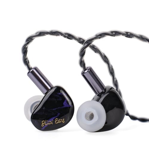 LINSOUL Kiwi Ears Cadenza 10mm Beryllium Dynamic Driver IEM 3D Printed with Detachable Interchangeable Plug 0.78 2pin 3.5mm IEM Cable for Musician (Purple) von LINSOUL