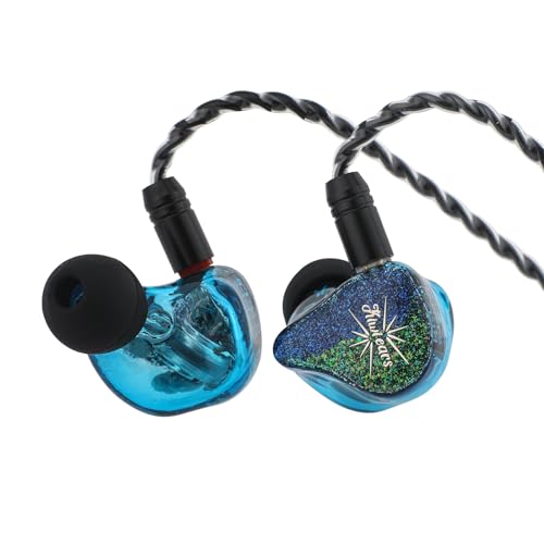LINSOUL Kiwi Ears Forteza In Ear Monitor, 1BA + 2DD HiFi-Kopfhörer mit Kabel, Gaming-Kopfhörer, Hybrid Driver IEM Earphones Kopfhörer, mit abnehmbarem IEM Kabel für Musiker und Gamer (Blau) von LINSOUL