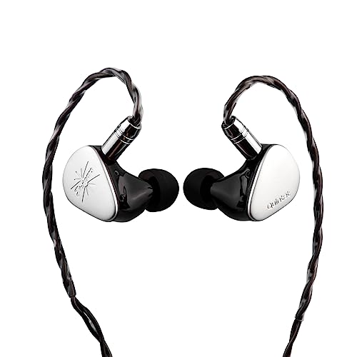 LINSOUL Kiwi Ears Quintet In-Ear-Monitor, 1DD + 2BA + 1 Planar + 1 PZT Hybrid-Treiber Kopfhörer, mit abnehmbarem versilbertem OFC-Kabel, Metallfrontplatte, 3D-gedruckte Harzschale von LINSOUL