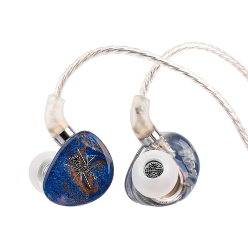 LINSOUL Kiwi Ears x Crinacle: Singolo In-Ear-Monitor, 11 mm dynamischer Treiber, kabelgebundene Ohrhörer, HiFi IEM Gaming-Kopfhörer mit KARS, abnehmbares IEM-Kabel für Musiker Studio(Blau) von LINSOUL