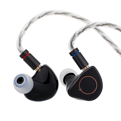 LINSOUL SIMGOT SuperMix 4 1DD+1BA+1Planar+1PZT Hybrid-Treiber Kopfhörer, HiFi In Ear Monitor IEM, kabelgebundene Gaming Ohrhörer mit OFC versilbertem Kabel für Musiker Audiophile von LINSOUL