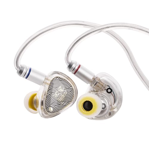 LINSOUL TANGZU Wan'er S.G II In-Ear-Monitor,HiFi Kabelgebundene Ohrhörer,10 mm Dynamic Treiber PET Membran Gaming Kopfhörer mit 2pin abnehmbarem OFC-Kabel (Weiß, Type-C, Mic) von LINSOUL