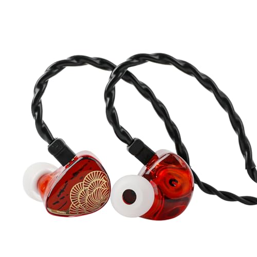 LINSOUL TANGZU x HBB XuanNv In-Ear-Monitor, 2 dynamische Treiber HiFi IEM Kopfhörer, Wired Gaming Ohrhörer mit 3D gedruckt Harz Shell, abnehmbare 2Pin Einkristall OFC Kabel für Musiker Audiophile von LINSOUL