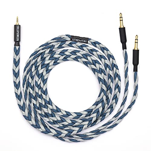 LINSOUL Tripowin GranVia Upgraded OFC hohe Reinheit Kopfhörer Audio Ersatzkabel, Dual 3.5mm Stecker für HE4XX/HE-400i/HE400se/HarmonicDyne Zeus/Goldplanar/Focal ELEGIA(3.5mm Stecker,2m Länge, Blau) LINSOUL Tripowin GranVia Upgraded OFC hohe Reinheit Kopfhörer Audio Ersatzkabel, Dual 3.5mm Stecker für HE4XX/HE-400i/HE400se/HarmonicDyne Zeus/Goldplanar/Focal ELEGIA(3.5mm Stecker,2m Länge, Blau) von LINSOUL