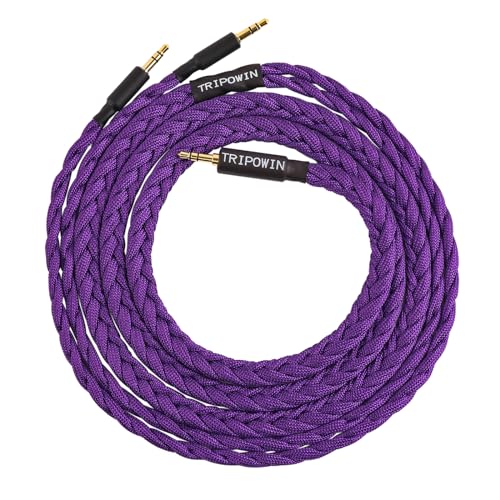 LINSOUL Tripowin GranVia Upgraded OFC hohe Reinheit Kopfhörer Audio Ersatzkabel, Dual 3.5mm Stecker für HE4XX/HE-400i/HE400se/HarmonicDyne Zeus/Goldplanar/Focal ELEGIA(3.5mm Stecker,2m Länge, Lila) LINSOUL Tripowin GranVia Upgraded OFC hohe Reinheit Kopfhörer Audio Ersatzkabel, Dual 3.5mm Stecker für HE4XX/HE-400i/HE400se/HarmonicDyne Zeus/Goldplanar/Focal ELEGIA(3.5mm Stecker,2m Länge, Lila) von LINSOUL