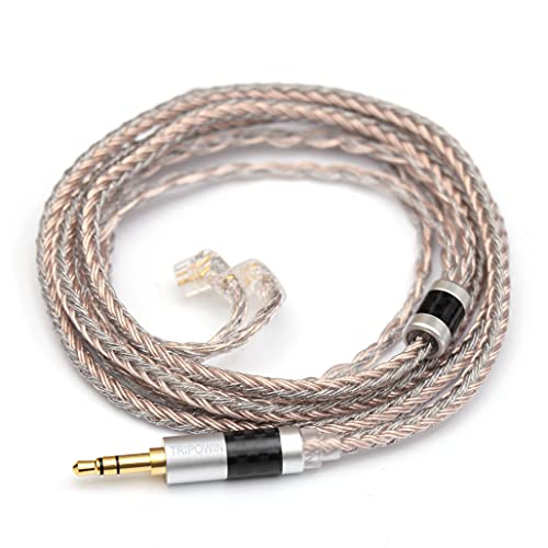 LINSOUL Tripowin Jelly Upgraded 21 Core HiFi Kopfhörer Kabel mit Versilbertem OCC + Legierung Kupfer Graphen + OCC gemischtes geflochtenes Kabel für Audiophile Musiker(Recessed 2pin) von LINSOUL