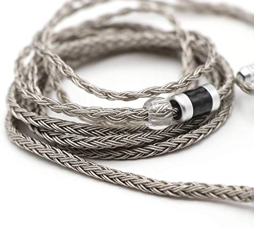 LINSOUL Tripowin Zonie 16 Core Silver Plated Cable SPC Earphone Cable (MMCX-3.5mm, Grey) von LINSOUL