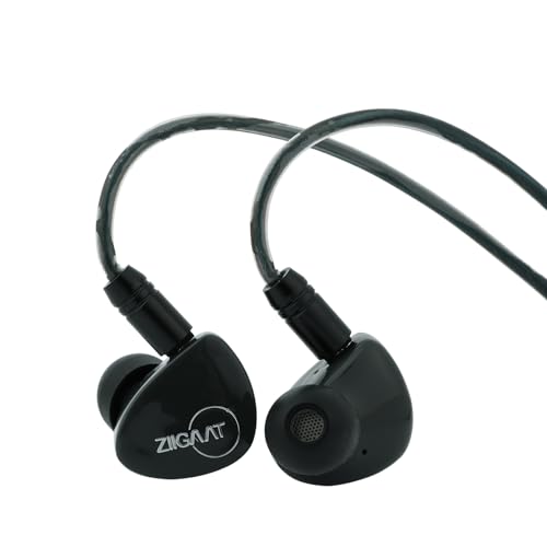 LINSOUL ZiiGaat Cinno 1DD+4BA In-Ear-Monitor, kabelgebundene Hybrid-Kopfhörer, HiFi-IEM mit Klangbalance, ergonomische Passform, abnehmbares 0,78mm 2Pin IEM-Kabel(Schwarz) von LINSOUL