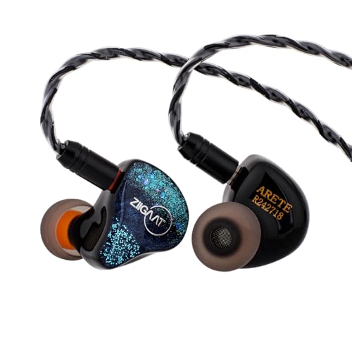 LINSOUL ZiiGaat x Fresh Reviews Arete In Ear Monitor, 1DD+4BA Hybrid Kopfhörer IEM, kabelgebundene Gaming Ohrhörer, Studio Monitor Tunning, mit abnehmbarem IEM Kabel für Musiker Audiophile (Blau) von LINSOUL