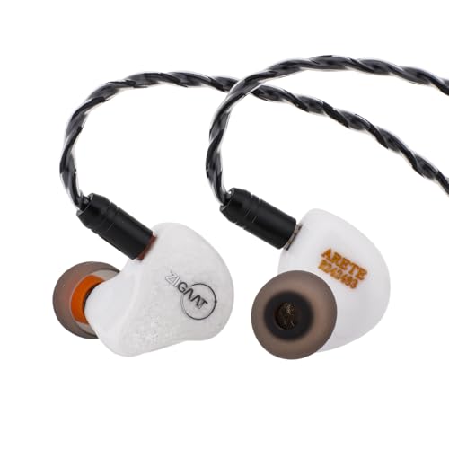LINSOUL ZiiGaat x Fresh Reviews Arete In Ear Monitor, 1DD+4BA Hybrid Kopfhörer IEM, kabelgebundene Gaming Ohrhörer, Studio Monitor Tunning, mit abnehmbarem IEM Kabel für Musiker Audiophile (Weiß) von LINSOUL
