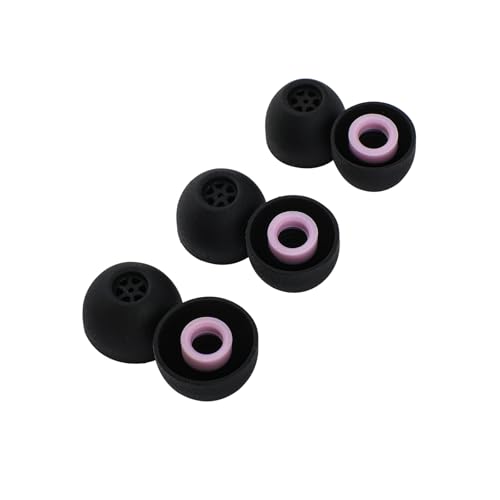 Linsoul Kiwi Ears Flex Ohrstöpsel Tipps, Kopfhörer Zubehör, Ersatz Silikon IEM Tips, 3 Paare, Größe S/M/L, für KZ ZS10 Pro, Orchestra Lite, Cadenza Kabelgebundene/drahtlose Kopfhörer (Schwarz-violett) von LINSOUL