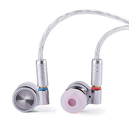 Linsoul TIN HiFi T4 10mm Carbon Nanotube Dynamische Treiber In-Ear Monitor Kopfhörer, Ultra-Slanke Metallgehäuse, versilbertes MMCX Kabel von LINSOUL