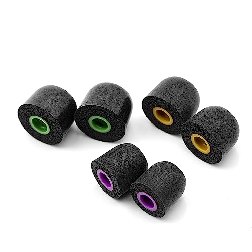 Linsoul Tripowin Spiralrillen-Gedächtnis-Schaumstoff-Ohrstöpsel Geeignet für 4,5-6,5 mm Ohrhörer, Kopfhörer Zubehör(M, 2 Paar) von LINSOUL
