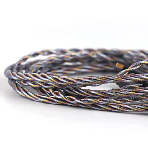 Linsoul Tripowin Zoe Upgraded Kabel 4-adriges Reines Kupfer Versilbert Kupfer Vergoldet 24AWG Litz Draht für In-Ear-Kopfhörer KZ ZS10 PRO TINHIFI T2 T3 Plus(MMCX) von LINSOUL